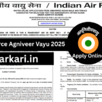 Indian Air Force Agniveer Vayu 2025