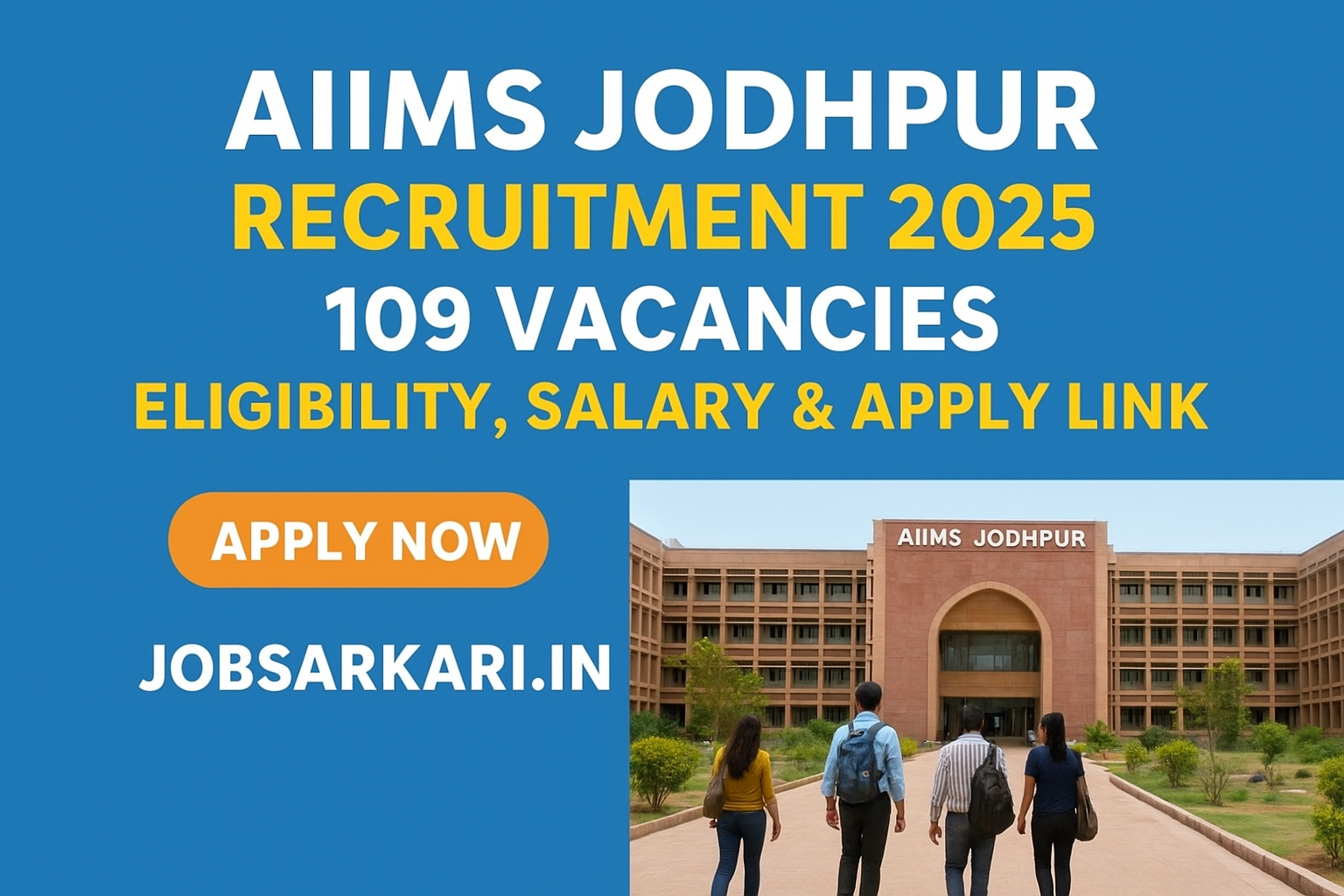 AIIMS Jodhpur Recruitment 2025