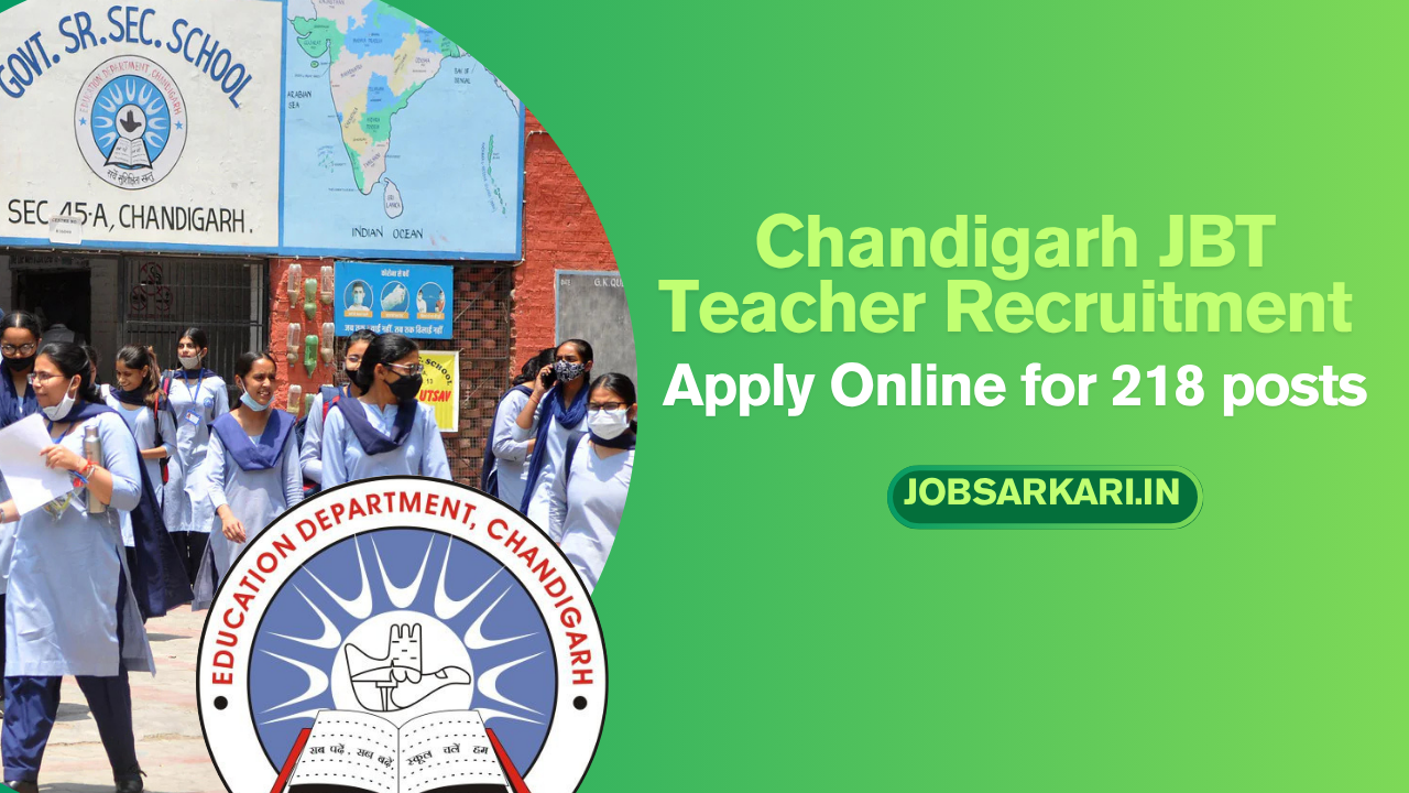 Chandigarh JBT Teacher Recruitment 2025